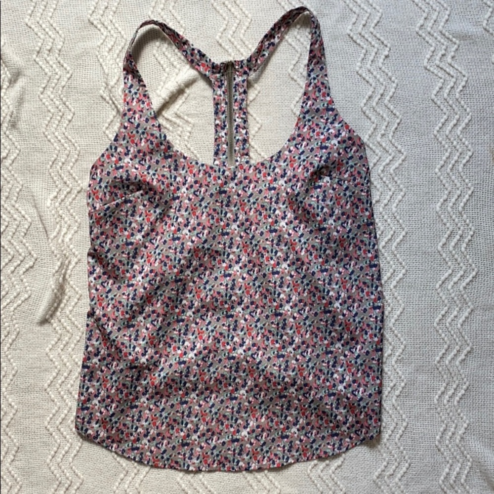 Colorful racer back tank top.